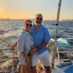 Happy couple on Sunset Cruise in Fort Lauderdale